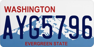 WA license plate AYG5796
