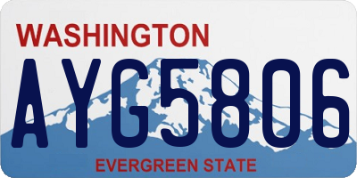 WA license plate AYG5806