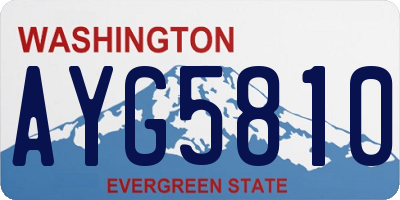 WA license plate AYG5810