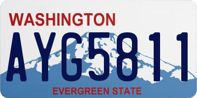 WA license plate AYG5811