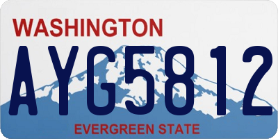 WA license plate AYG5812