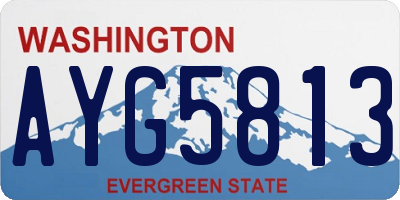 WA license plate AYG5813