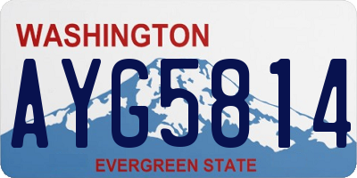 WA license plate AYG5814