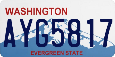 WA license plate AYG5817