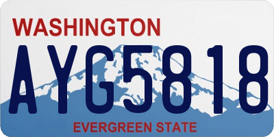 WA license plate AYG5818