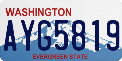 WA license plate AYG5819