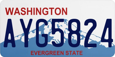 WA license plate AYG5824