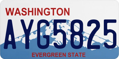 WA license plate AYG5825
