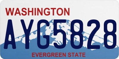 WA license plate AYG5828