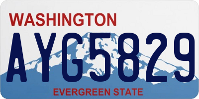 WA license plate AYG5829