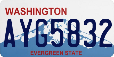 WA license plate AYG5832
