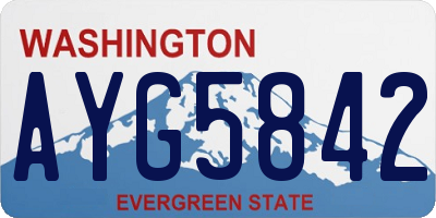 WA license plate AYG5842