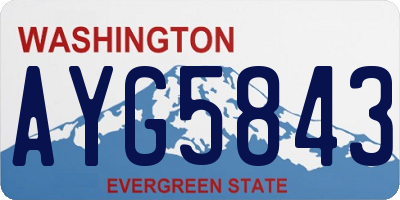 WA license plate AYG5843