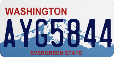 WA license plate AYG5844
