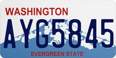 WA license plate AYG5845