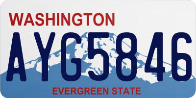 WA license plate AYG5846