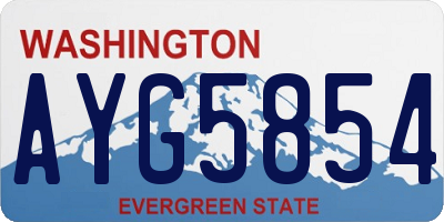 WA license plate AYG5854