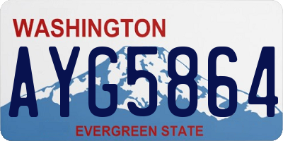 WA license plate AYG5864