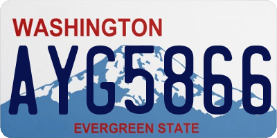 WA license plate AYG5866