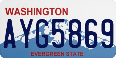 WA license plate AYG5869