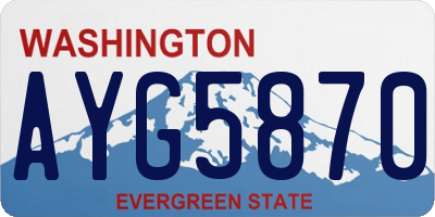 WA license plate AYG5870