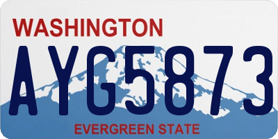 WA license plate AYG5873