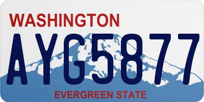 WA license plate AYG5877