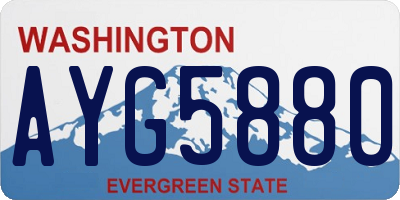 WA license plate AYG5880