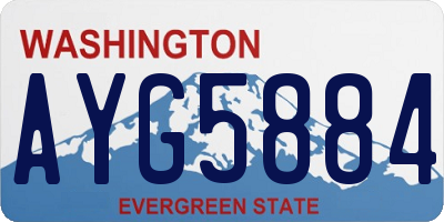 WA license plate AYG5884