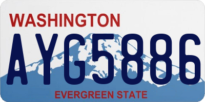 WA license plate AYG5886