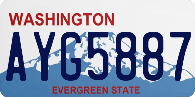 WA license plate AYG5887