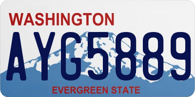 WA license plate AYG5889