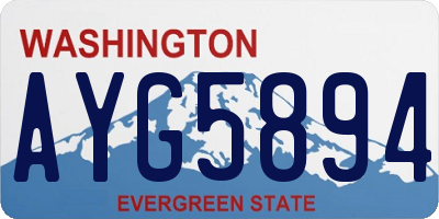 WA license plate AYG5894