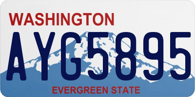 WA license plate AYG5895