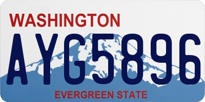 WA license plate AYG5896