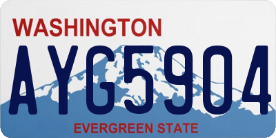 WA license plate AYG5904