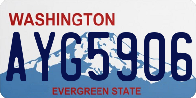 WA license plate AYG5906