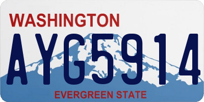WA license plate AYG5914