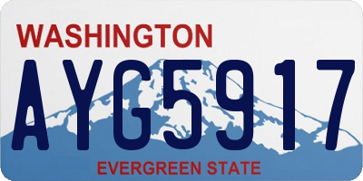 WA license plate AYG5917