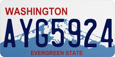 WA license plate AYG5924