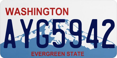 WA license plate AYG5942