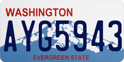 WA license plate AYG5943