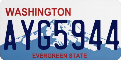 WA license plate AYG5944