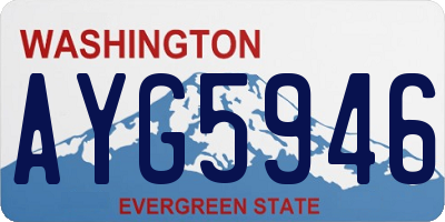 WA license plate AYG5946