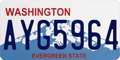 WA license plate AYG5964