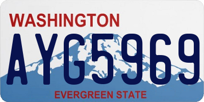 WA license plate AYG5969