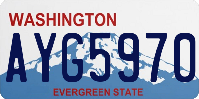 WA license plate AYG5970