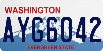 WA license plate AYG6042