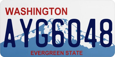 WA license plate AYG6048