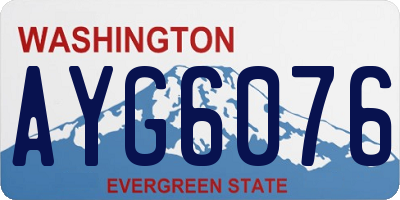 WA license plate AYG6076